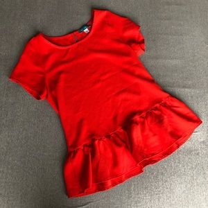 Pim + Larkin red peplum top